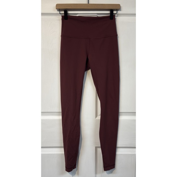lululemon athletica Pants - Lululemon Wunder Train High-Rise Tight 28" W5DJOS Size 6 Burgundy